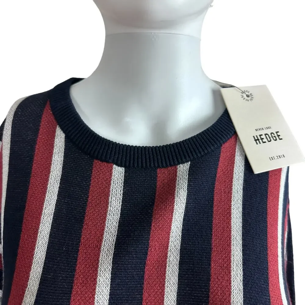 Never Lose Hedge Large 100% Cotton Striped Pullover Sweater - Picture 4 of 8